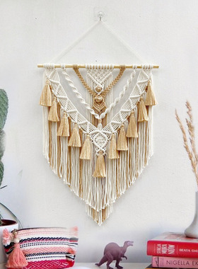 Tassel Handmade Woven Tapestry Bohemian Tapestry Home Homest