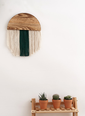 Modern Minimalist Tasseled Wall Tapestry Bohemian Guesthouse
