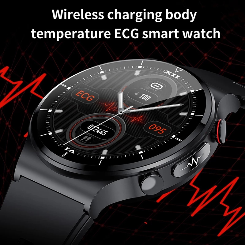 2023 ECG+PPG Health Smart Watches Men Heart Rate Blood Press-图0