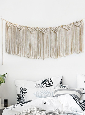 Bohemian Woven Tapestry Background Curtain Tassel Wall Hangi