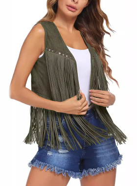 2026 Fringed at Women's Deerskin Velvet Non-buckle Mid-lengt