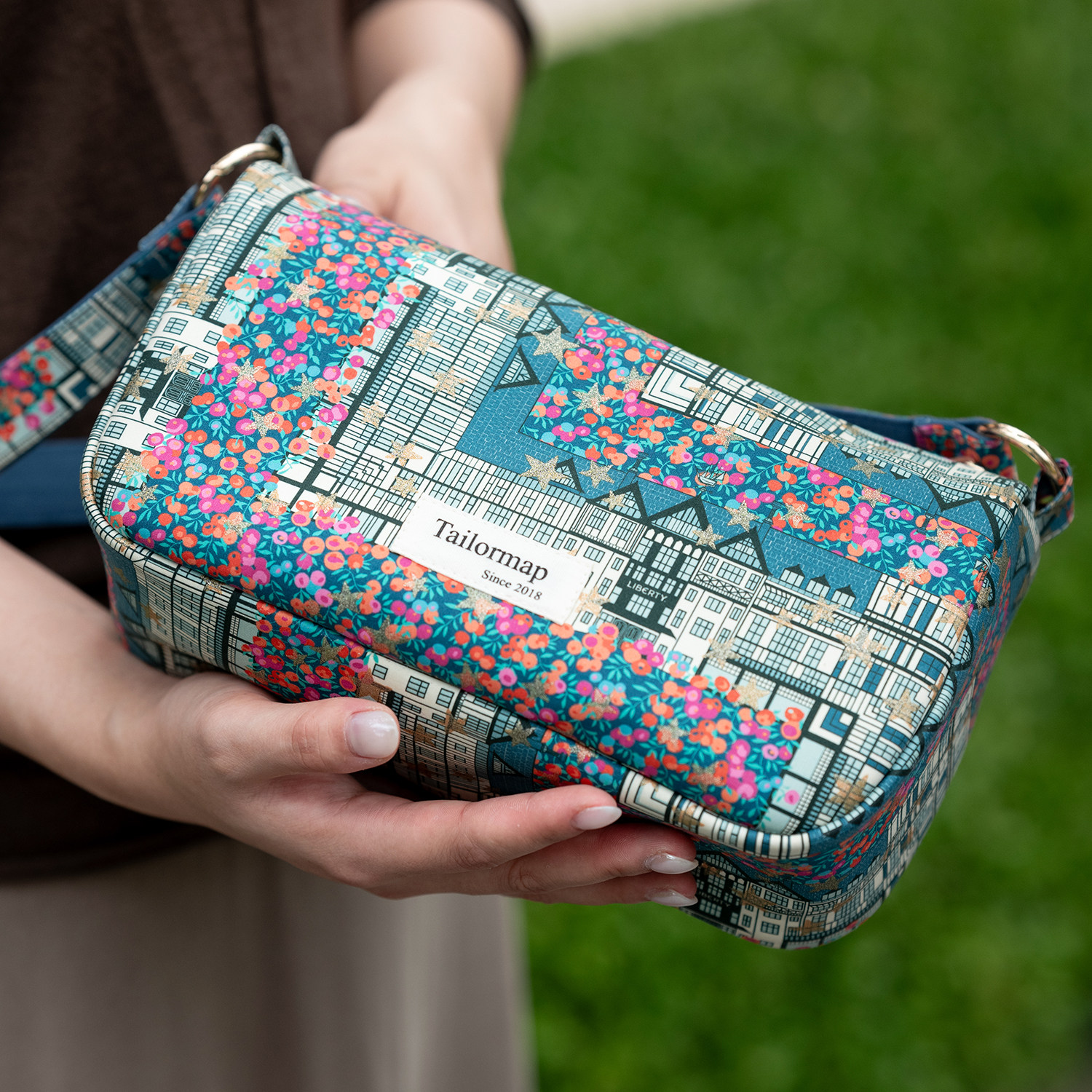 liberty塔纳棉印花枕头包腋下波士顿包高级斜跨大容量单肩斜跨包 - 图0