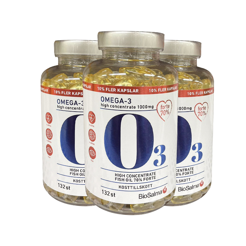 瑞典直邮挪威biosalma鱼油omega3欧米咖pharbio深海鱼油DHA132粒 - 图0