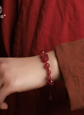 貔貅手链满籽草莓晶暴富暴美