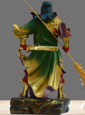 九龙供奉关二爷招财神像