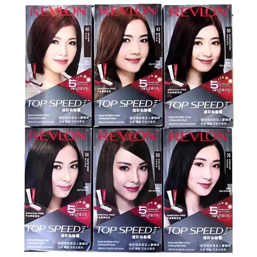 美国Revlon露华浓丽然速彩染发膏剂5分钟遮白发男女无味进口正品 - 图1