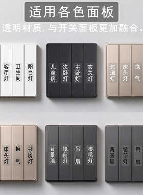 灯开关标识贴支持定制带夜光