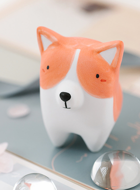 原创日式陶瓷柯基可爱风小摆件