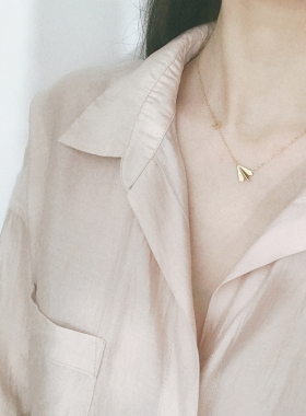 童年纸飞机小众设计女镂空锁骨链