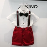 Комбинезон для мальчиков, рубашка, комплект, детские штаны, платье, костюм, в британском стиле