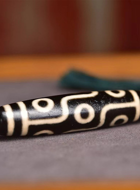 天然玛瑙九眼天珠吊坠毛衣链藏式文玩佛珠财神天珠松石项链