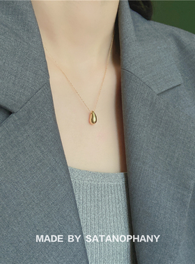 纯银女极简冷淡风锁骨链项链百搭