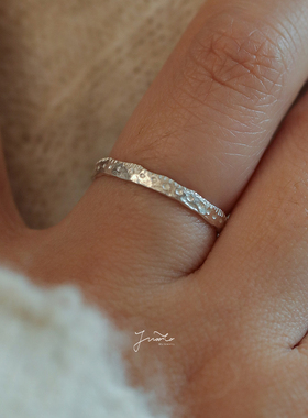 JWOOCO随意感纯手工古典足银戒指