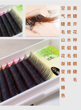 渐变睫毛咖色柔软自然