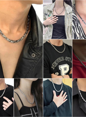 不掉色帝王古巴项链男潮百搭