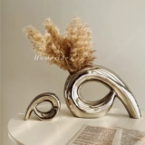 Домашняя гальваническая ваза Nordic Ins Simple Retro Silver Ceramic