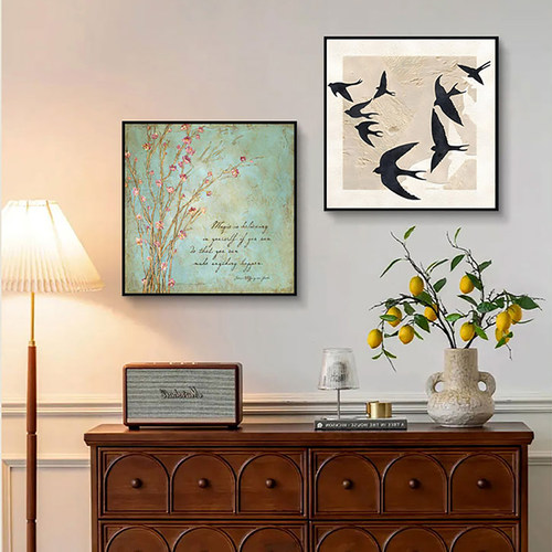 法式餐厅装饰画斋浦尔花园客厅沙发背景墙挂画中古风玄关饭厅壁画 - 图2