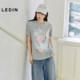 ປ່ອຍໃຫ້ເສື້ອຍືດ Marine Element Summer New Cartoon Print Loose Short Sleeve C1CNF2407