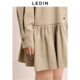 Leding retro plaid hollow shirt dress autumn new college style contrast tie long-sleeved dress