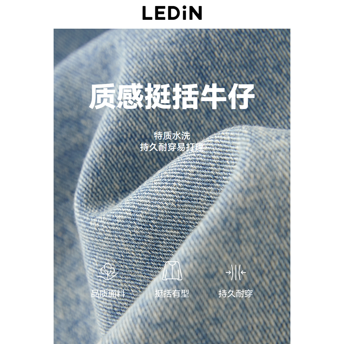 乐町千禧风收腰蛋糕裙24年春新款Y2K方领泡泡袖公主裙牛仔连衣裙-图3