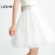 Leting Ballet Style Little White Skirt Women's 25th Summer New Style Lace Double Layer Skirt Check-in Skirt