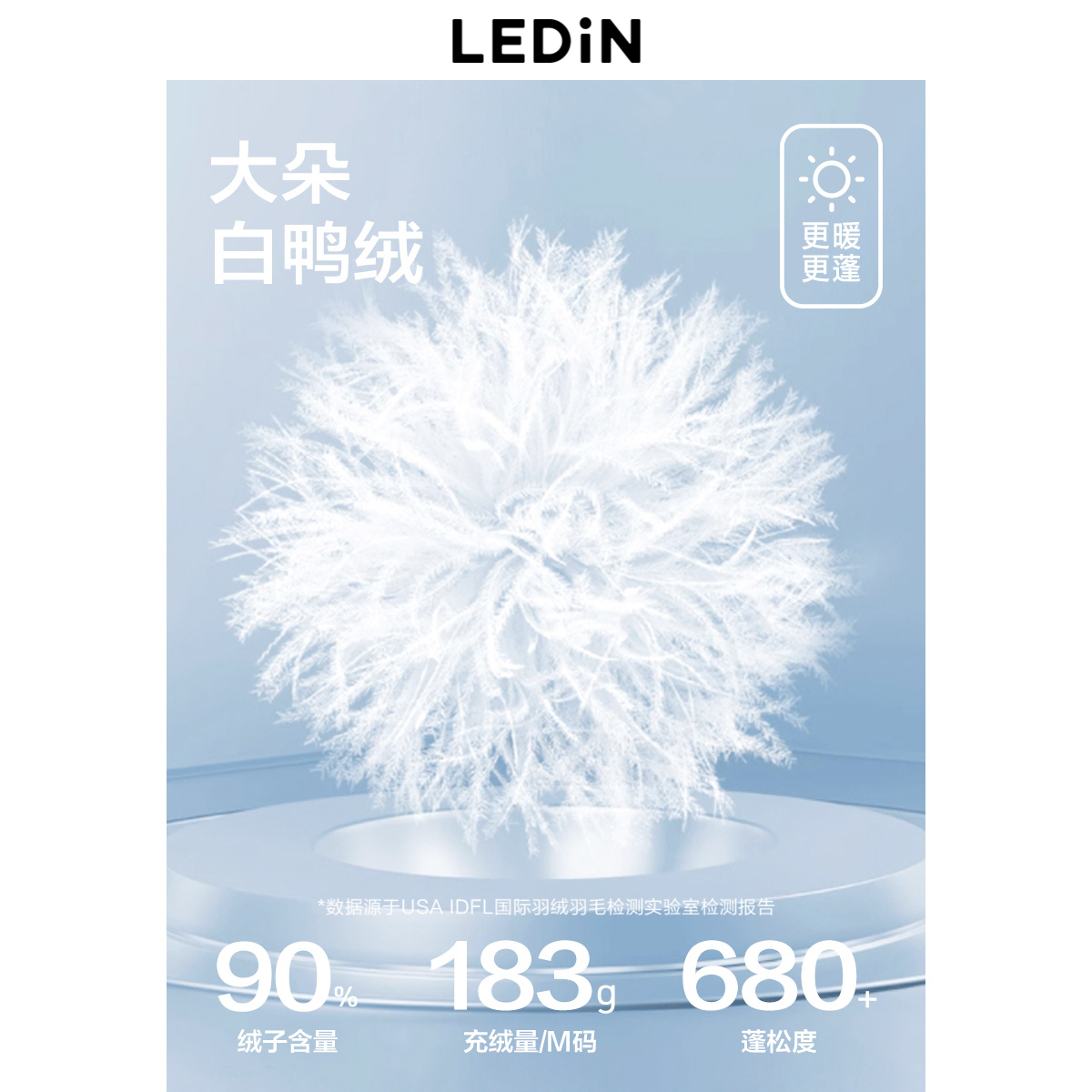 乐町牛角扣中长款羽绒服24春季千金风连帽大毛领收腰新年羽绒外套-图3