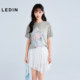 ປ່ອຍໃຫ້ເສື້ອຍືດ Marine Element Summer New Cartoon Print Loose Short Sleeve C1CNF2407