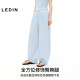 Lyocell Leding texture elastic waist drawstring pants ບາດເຈັບແລະ summer ກາງເກງກ້ວຍວ່າງອອກໃຫມ່ pants ຂາກ້ວາງ
