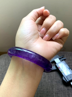 天然乌拉圭冰种手镯一物一图