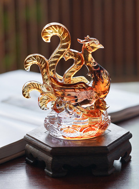 古法琉璃四大神灵兽摆件镇宅聚财