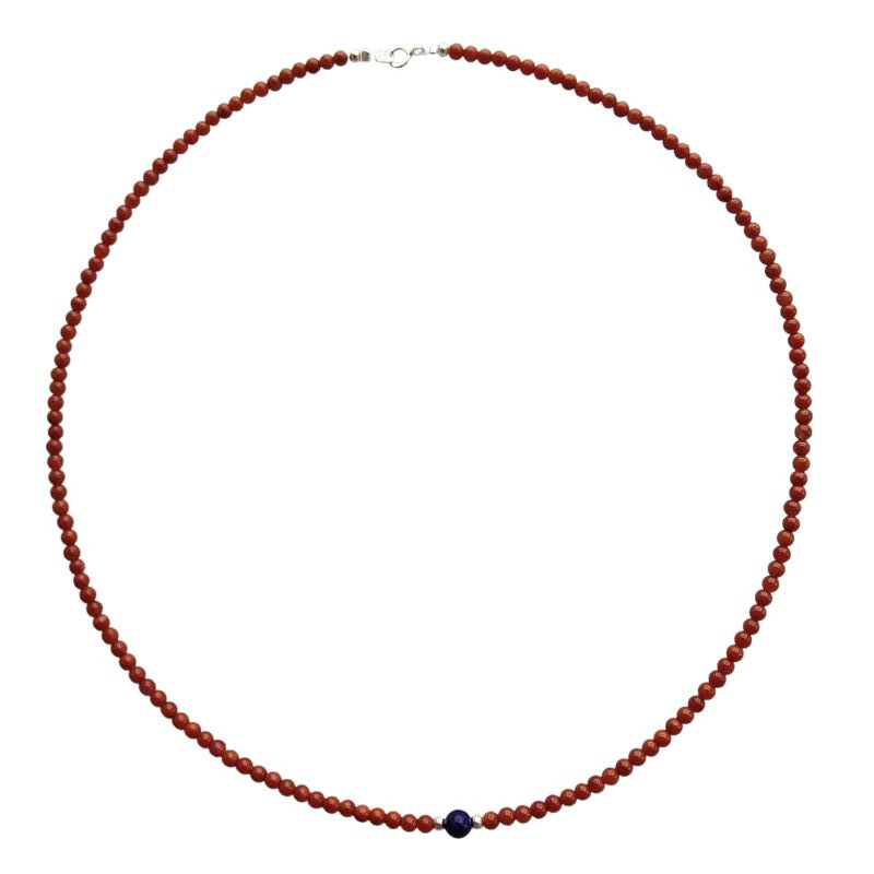 3mm天然南红玛瑙青金石串珠项链锁骨链极细女款民族风红色本命年 - 图3