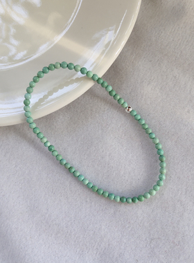 天然原矿绿松石细款时尚单圈手链