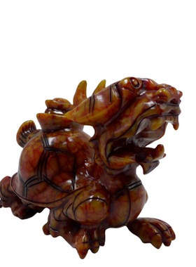 岫玉龙头龟镇宅招财客厅办公室