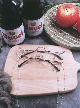 日系ins抖音同款水滴半框架眼镜