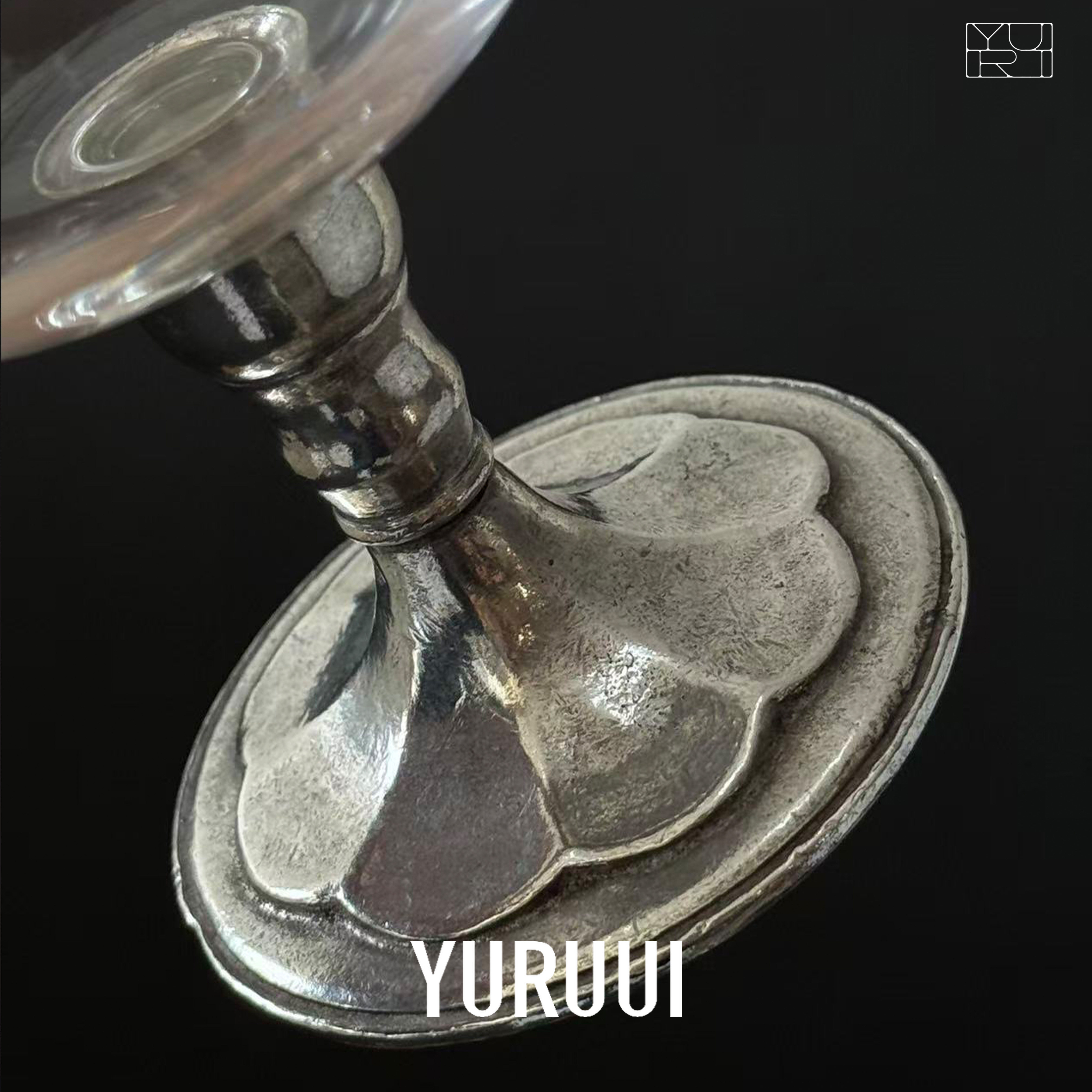 [YURUUI设计师]意大利Valpeltro手工锡器玻璃酒杯水果碗托盘,淘宝优惠券,粉丝福利购,淘宝优惠卷