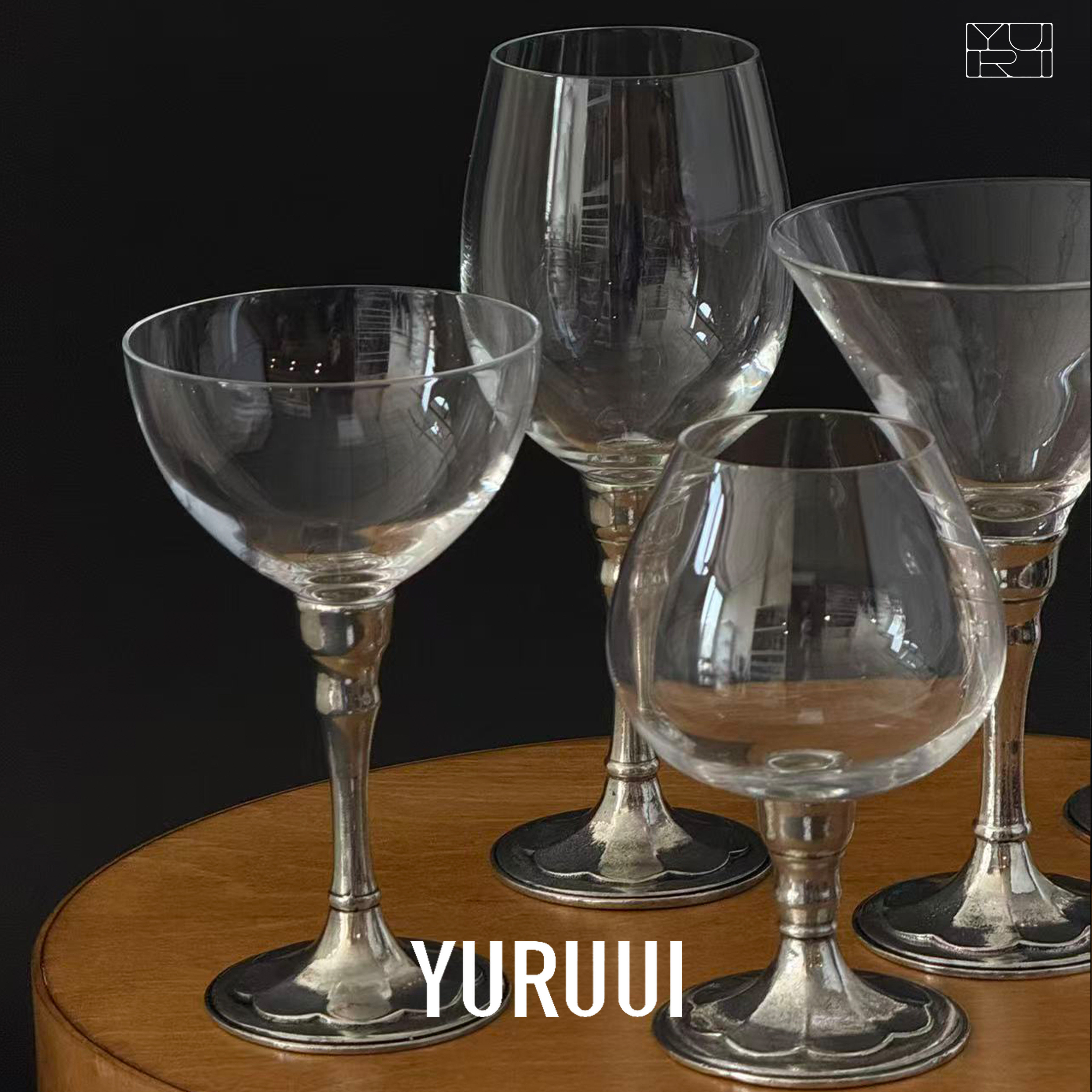 [YURUUI设计师]意大利Valpeltro手工锡器玻璃酒杯水果碗托盘,淘宝优惠券,粉丝福利购,淘宝优惠卷