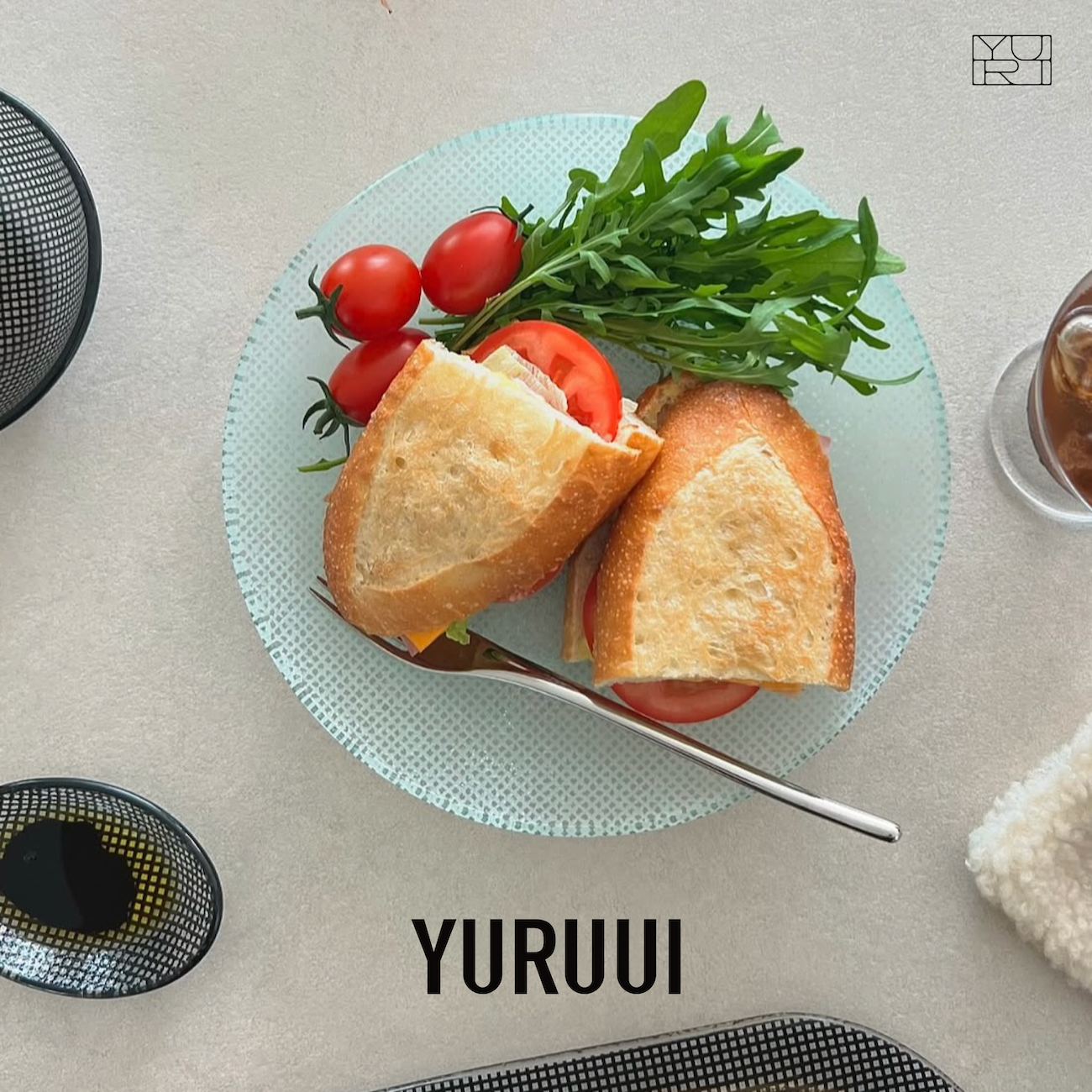 [YURUUI设计师]韩国EDING黑白色格子玻璃餐盘酸奶碗意面碗沙拉盘,淘宝优惠券,粉丝福利购,淘宝优惠卷