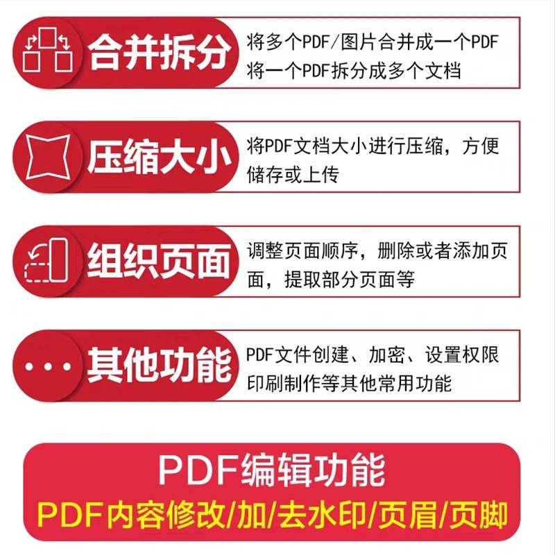 pdf编辑器pdf转换word ppt修改合并拆分识别格式转成除去水印工具 - 图2