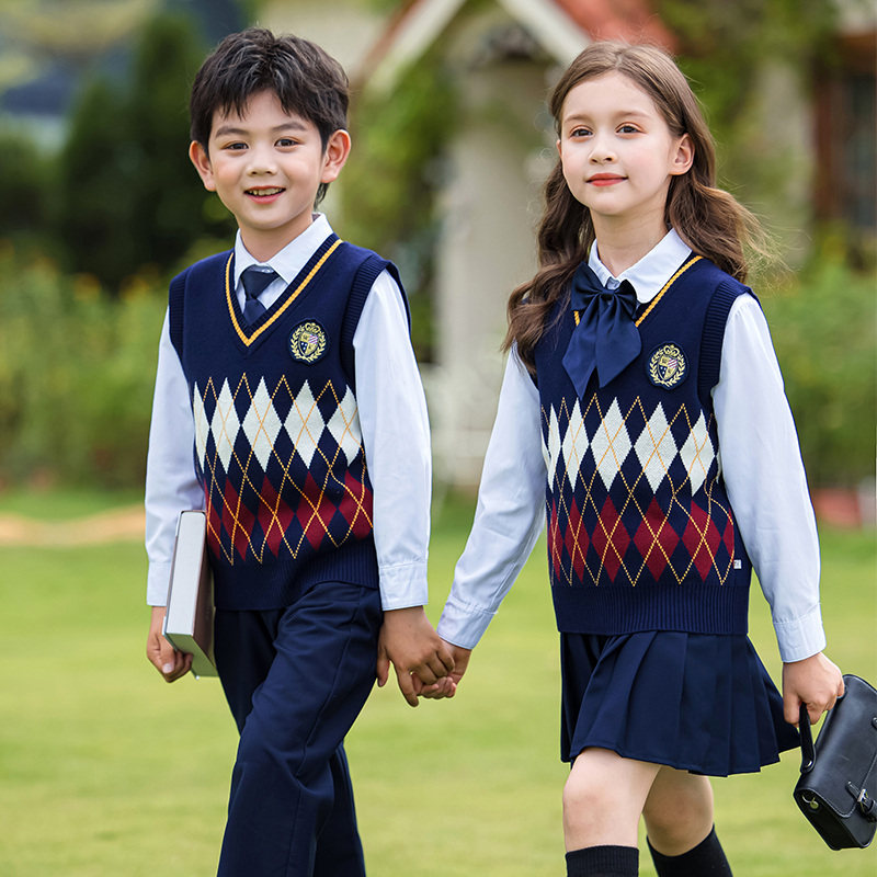 小学生校服春秋款英伦风三件套儿童学院班服韩版套装幼儿园园服冬,淘宝优惠券,粉丝福利购,淘宝优惠卷