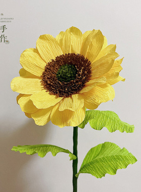 仿真纸艺花束皱纹纸手工材料包