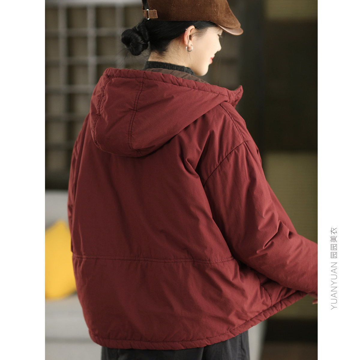 园园美衣冬季复古棉夹棉连帽外套女保暖加厚棉袄棉衣棉服,淘宝优惠券,粉丝福利购,淘宝优惠卷