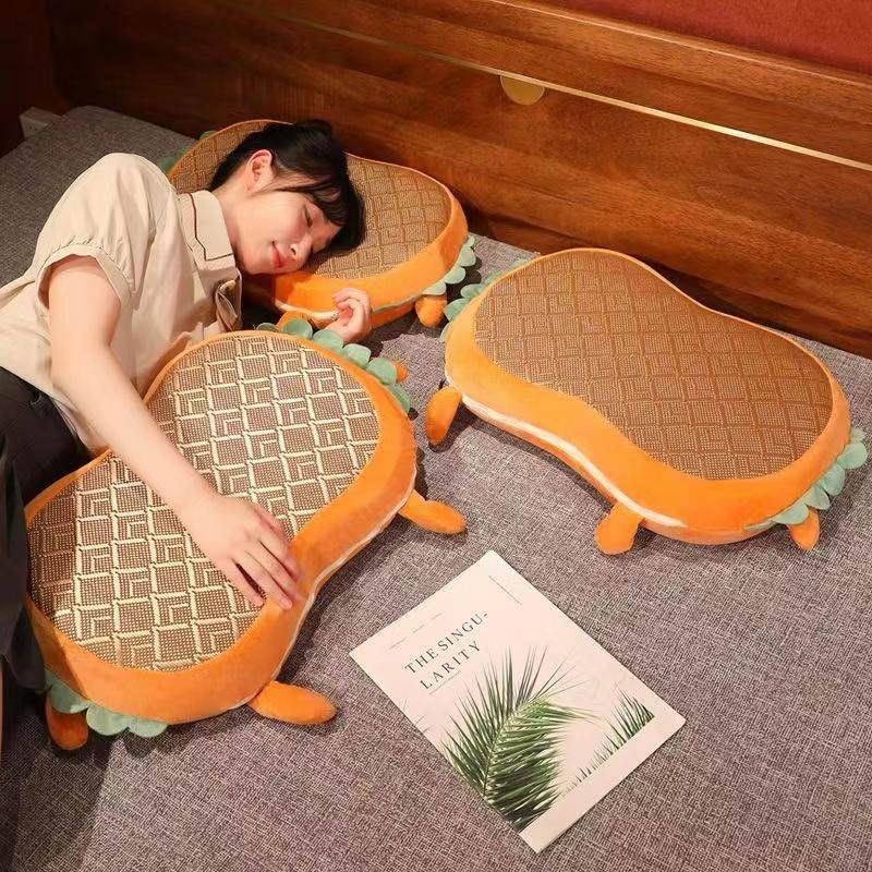 卡通猫肚皮枕单人家用枕头护颈椎学生宿舍记忆棉枕枕芯枕套可拆洗 - 图0