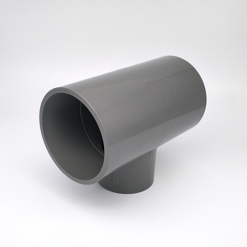 PVC三通变径三通PVC-U异三通T形75 90 110 125 140 160 3寸 4寸_虎窝淘