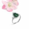 Guan Yu S925 silver inlaid with natural A grade jade ring gourd women's ring full of green jade jewelry S6082704