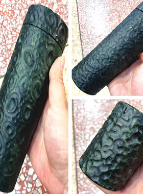 天然玉石墨玉药王石和田玉南阳玉器玉雕玉石水杯玉摆件带证书礼盒