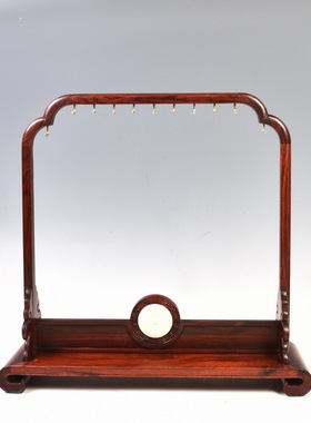 红酸枝明式笔挂木雕文房四宝笔架毛笔书法用品红木工艺品摆件底座