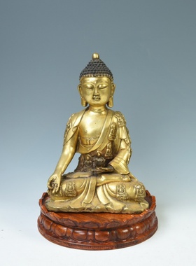 观音圆形菩萨木质佛像底座