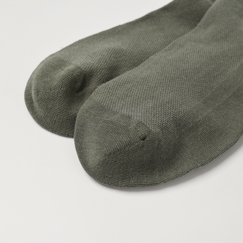 三双装 男士纯棉薄款网眼袜 纯色弹力棉袜短筒袜 夏款 - 图2