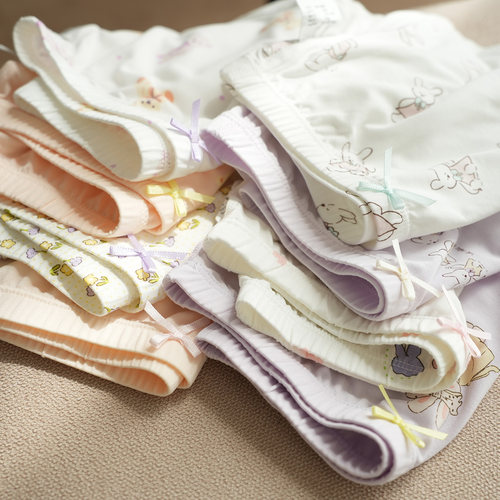 两条装 儿童莫代尔平角内裤 女童双层裆无骨底裤 180中大童四季款 - 图2