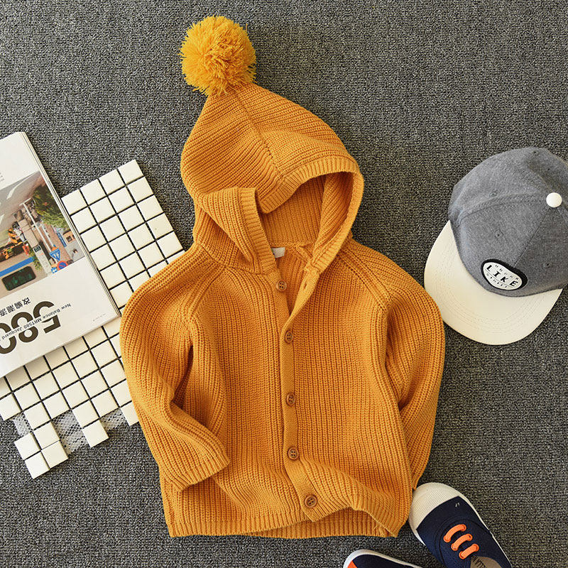 儿童可爱洋气外套 针织开衫连帽毛衣  男童女童 秋冬装,淘宝优惠券,粉丝福利购,淘宝优惠卷